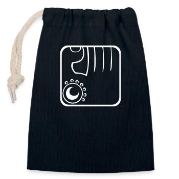 7 Kin Maya Main WHT - Verschließbarer Geschenkbeutel aus Baumwolle (14x20cm) - Navy - Vorne