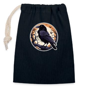 Halloween oder Hard Rock - Raven - Verschließbarer Geschenkbeutel aus Baumwolle (14x20cm) - Navy - Vorne