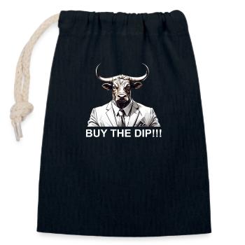 Buy the Dip Bull - Closable cotton gift bag (14x20cm) - navy - Front