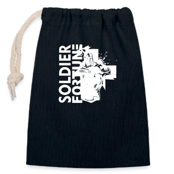 Soldat, Fortune, Militaire, Armée, Guerre, Cool, Marine, Combat - Sac cadeau en coton avec cordon (14 x 20 cm) - bleu marine - Devant