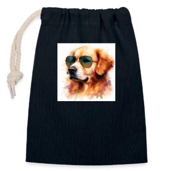 Cool Goldie - Verschließbarer Geschenkbeutel aus Baumwolle (14x20cm) - Navy - Vorne