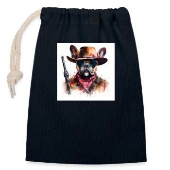 Wild Wild Bully - Closable cotton gift bag (14x20cm) - navy - Front