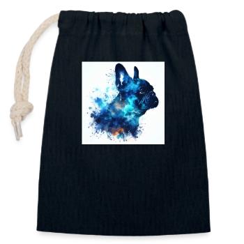 Bully Love - Closable cotton gift bag (14x20cm) - navy - Front