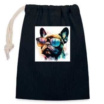 Cool Bully - Verschließbarer Geschenkbeutel aus Baumwolle (14x20cm) - Navy - Vorne