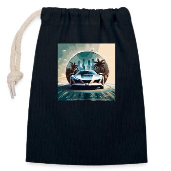 Miami Portal Escape (Miami Collection) - Closable cotton gift bag (14x20cm) - navy - Front