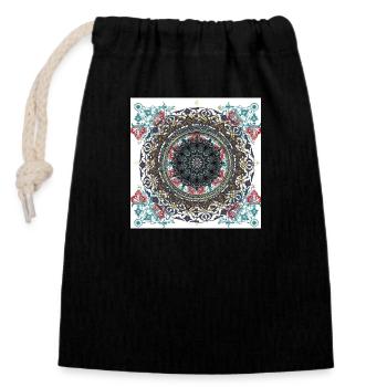 Sans titre 16 Original - Sac cadeau en coton avec cordon (14 x 20 cm) - noir - Devant