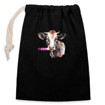 Stay Kuuhl - Closable cotton gift bag (14x20cm) - black - Front