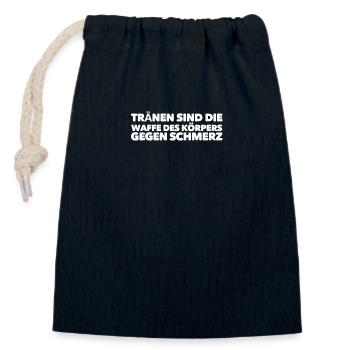 Tränen können heilen - Verschließbarer Geschenkbeutel aus Baumwolle (14x20cm) - Navy - Vorne