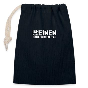 in schlechter Laune - Verschließbarer Geschenkbeutel aus Baumwolle (14x20cm) - Navy - Vorne