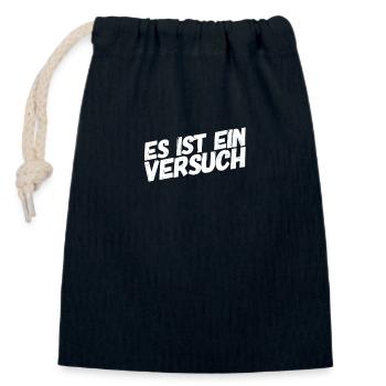 es ist ein Versuch - Verschließbarer Geschenkbeutel aus Baumwolle (14x20cm) - Navy - Vorne