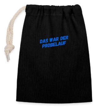 das war der Test - Verschließbarer Geschenkbeutel aus Baumwolle (14x20cm) - Schwarz - Vorne