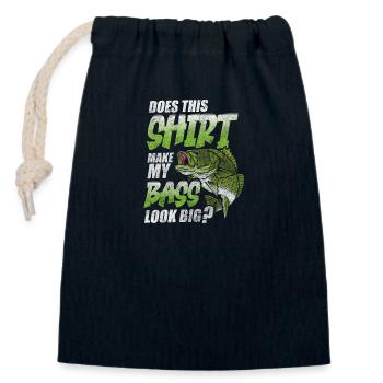 Angler Perch Leisure - Closable cotton gift bag (14x20cm) - navy - Front