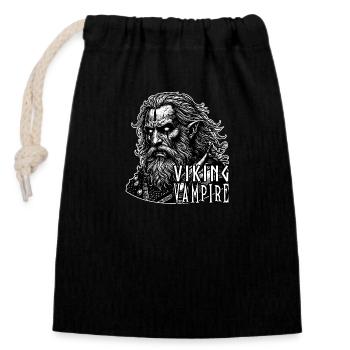 Viking Vampire - Verschließbarer Geschenkbeutel aus Baumwolle (14x20cm) - Schwarz - Vorne