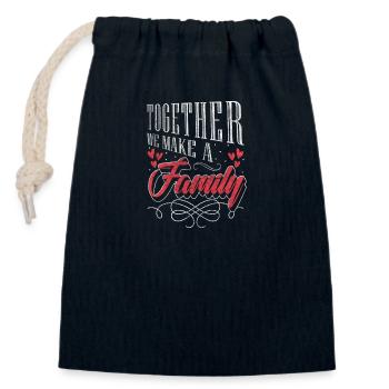 Familientreffen Dinner Zuhause Treffen - Verschließbarer Geschenkbeutel aus Baumwolle (14x20cm) - Navy - Vorne
