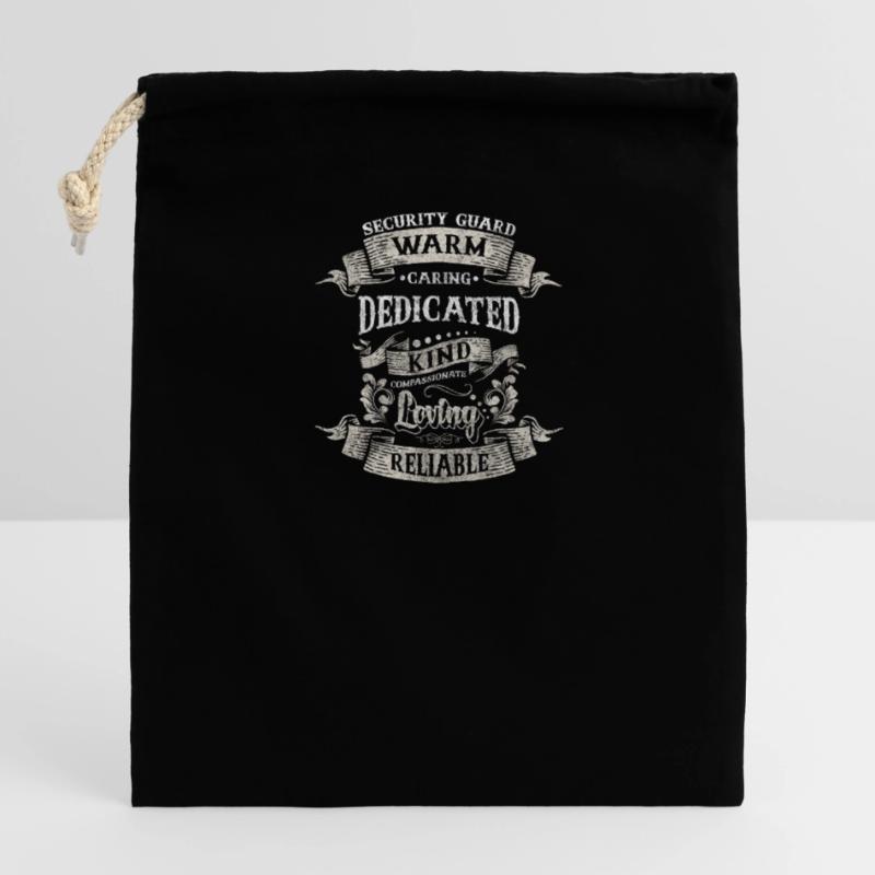 Security, Security, Order, Guard Closable cotton gift bag (14x20cm)