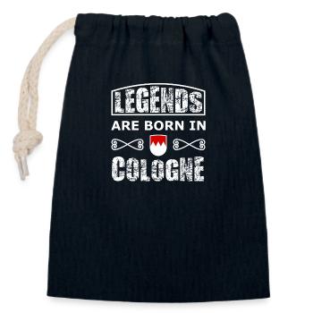 Né dans la belle ville de Cologne - Sac cadeau en coton avec cordon (14 x 20 cm) - bleu marine - Devant