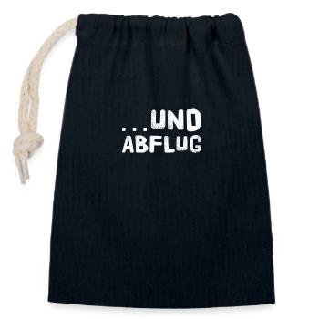 ab geht`s - Verschließbarer Geschenkbeutel aus Baumwolle (14x20cm) - Navy - Vorne