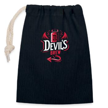 Brassage du diable - Sac cadeau en coton avec cordon (14 x 20 cm) - bleu marine - Devant
