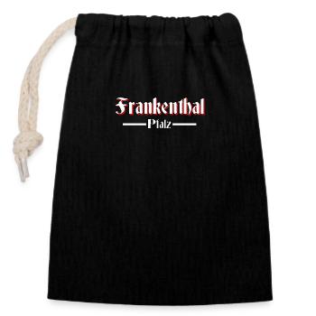 Frankenthal - Verschließbarer Geschenkbeutel aus Baumwolle (14x20cm) - Schwarz - Vorne