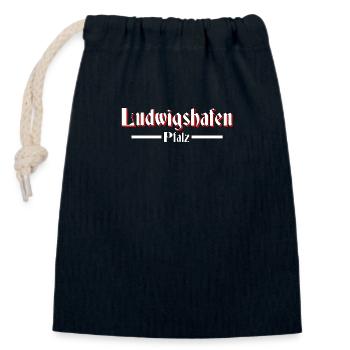 ludwigshafen - Verschließbarer Geschenkbeutel aus Baumwolle (14x20cm) - Navy - Vorne