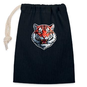 Lion des montagnes - Sac cadeau en coton avec cordon (14 x 20 cm) - bleu marine - Devant