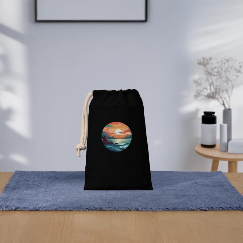 Stiller Morgen Verschließbarer Geschenkbeutel aus Baumwolle (14x20cm)