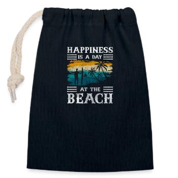 Vacances Plongée sous la chaleur - Sac cadeau en coton avec cordon (14 x 20 cm) - bleu marine - Devant