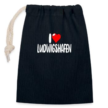 ludwigshafen - Verschließbarer Geschenkbeutel aus Baumwolle (14x20cm) - Navy - Vorne