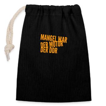 le moteur de la RDA - Sac cadeau en coton avec cordon (14 x 20 cm) - noir - Devant