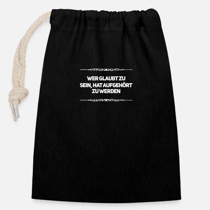 Development is my thing - Closable cotton gift bag (14x20cm) - black