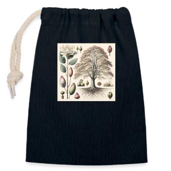 Tulpenbaum Botanik - Verschließbarer Geschenkbeutel aus Baumwolle (14x20cm) - Navy - Vorne