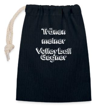Tränen meiner Volleyballgegner - Verschließbarer Geschenkbeutel aus Baumwolle (14x20cm) - Navy - Vorne
