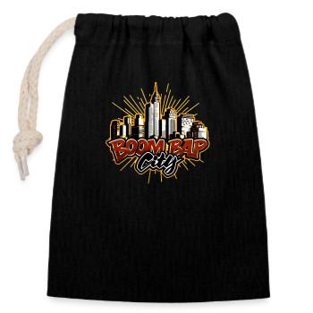 Boom Bap City - Closable cotton gift bag (14x20cm) - black - Front