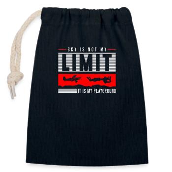 Skydiving Jump Extreme Sports Paraglider - Closable cotton gift bag (14x20cm) - navy - Front