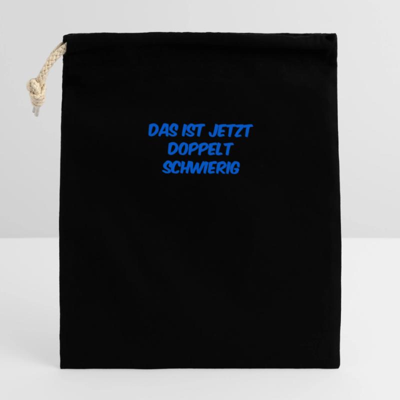 C’est de plus en plus difficile Sac cadeau en coton avec cordon (14 x 20 cm)