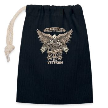 Armee Krieg Militär Uniform Force Soldat Veteran - Verschließbarer Geschenkbeutel aus Baumwolle (14x20cm) - Navy - Vorne