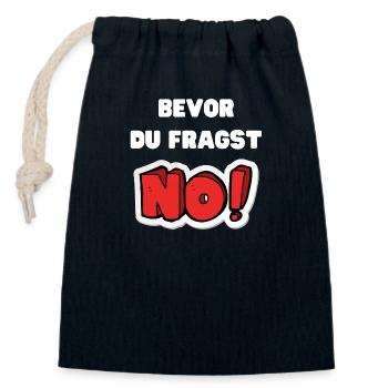 Before you ask: No - Closable cotton gift bag (14x20cm) - navy - Front