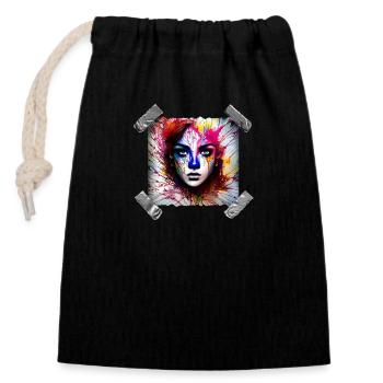 Splash Hero - Closable cotton gift bag (14x20cm) - black - Front