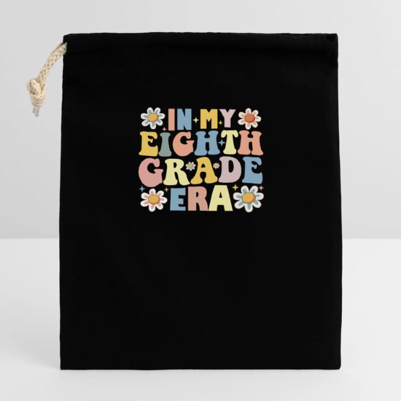 Élèves enseignants dans mon ère de 8e année Sac cadeau en coton avec cordon (14 x 20 cm)