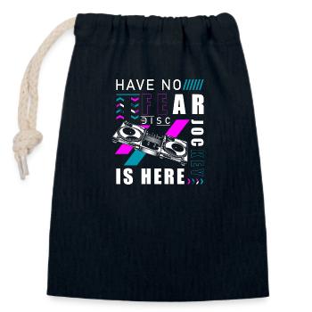 DJ Electro Fun - Closable cotton gift bag (14x20cm) - navy - Front