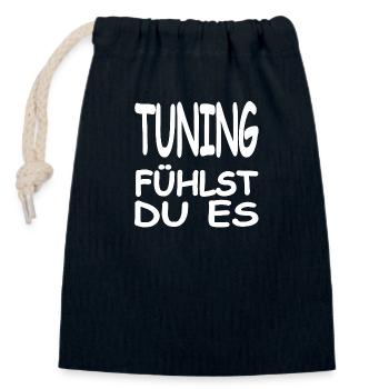 Tuning - Verschließbarer Geschenkbeutel aus Baumwolle (14x20cm) - Navy - Vorne
