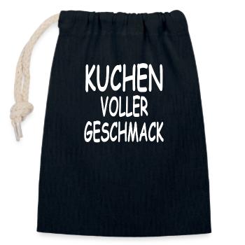 Cake - Closable cotton gift bag (14x20cm) - navy - Front