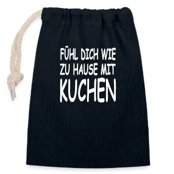Cake - Closable cotton gift bag (14x20cm) - navy - Front