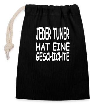 Tuner - Verschließbarer Geschenkbeutel aus Baumwolle (14x20cm) - Schwarz - Vorne