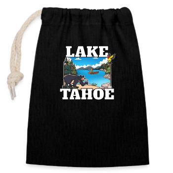 Lake Tahoe Nevada im Freien - Verschließbarer Geschenkbeutel aus Baumwolle (14x20cm) - Schwarz - Vorne