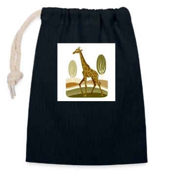 Ancien style - Sac cadeau en coton avec cordon (14 x 20 cm) - bleu marine - Devant