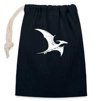 Dino Ptéranodon Dinosaure volant Ptérosaure - Sac cadeau en coton avec cordon (14 x 20 cm) - bleu marine - Devant