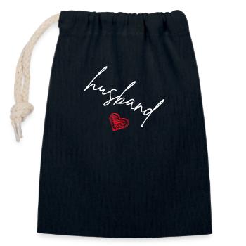 Mari - Sac cadeau en coton avec cordon (14 x 20 cm) - bleu marine - Devant