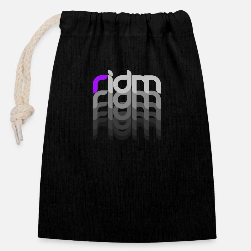 Évanouissement RIDM - Sac cadeau en coton avec cordon (14 x 20 cm) - noir