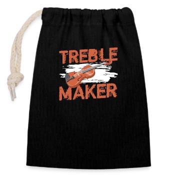 Musician Classical Music Performance - Closable cotton gift bag (14x20cm) - black - Front